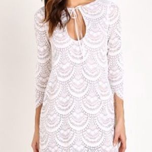 For Love And Lemons Rosalita white lace mini dress